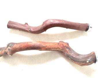 Manzanita Bird Perches Set of Two All-Natural * 3/4" to 1" Diameter