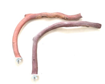 Manzanita Bird Perches Cage Tops - All Natural - Set of Two * 6" to 7" Tall * 5/8"