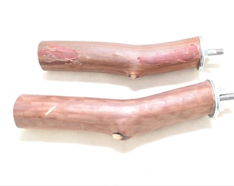 Manzanita Bird Perches Set of Two Single Branch with Hardware  * Thick