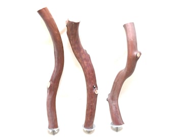 Manzanita Bird Perches Set of Three All Natural  * 3/4" to 1/2" Diameter