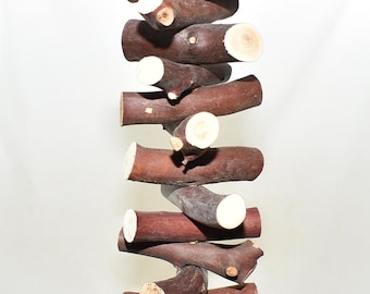 Manzanita Bird Toy: Small Hanging Hardwood Chew, 12-inch