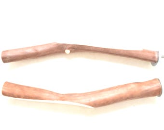 Manzanita Bird Perches Set of Two Single Branch with Hardware  * Very Happy Feet