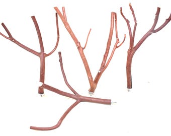 Manzanita Bird Perches Set of Four All Natural * 11" to 13" Long 3/4" to 1/4"