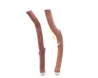 Manzanita Bird Perches Set of Two All-Natural * 10&1/2" Long 3/4" Diameter