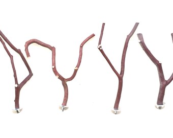 Manzanita Bird Perches Set of Four  All Natural* 9" to 10" long 5/8" to 1/4"