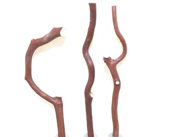 Manzanita Bird Perches All Natural - Set of Three * 9" to 11" Long 1/2" to 3/8"