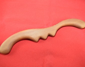 Handcrafted Cedar Wood Massage Tool: Acupressure Tension Relief (12 inch)