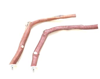 Manzanita Bird Perches Cage Tops - All Natural - Set of Two * 9" Long 1/2" to 3/4"