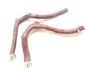 Manzanita Bird Perches Cage Tops - All Natural - Set of Two* 6" Tall * 1/2" to 3/4"