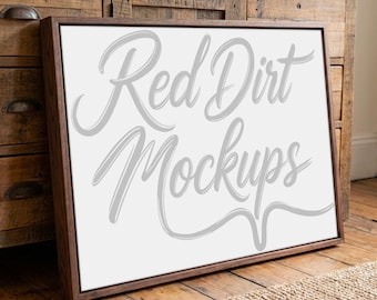 Rustikales Western-Bauernhaus-Leinwand-Mockup – 3:2 Wandbild (PSD/JPG) – Digitaler Download