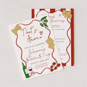 That&#39;s Amore Bachelorette Invitation: Italian Summer Theme (Canva Template)
