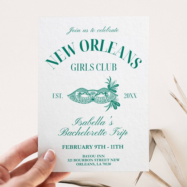 New Orleans Invite - Etsy