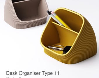 3D gedruckter Schreibtisch Organizer - Moderne minimalistische Aufbewahrung für Home Office