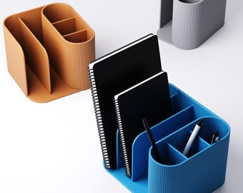 Organizer da scrivania stampato in 3D – Portapenne e porta quaderni A5/A6