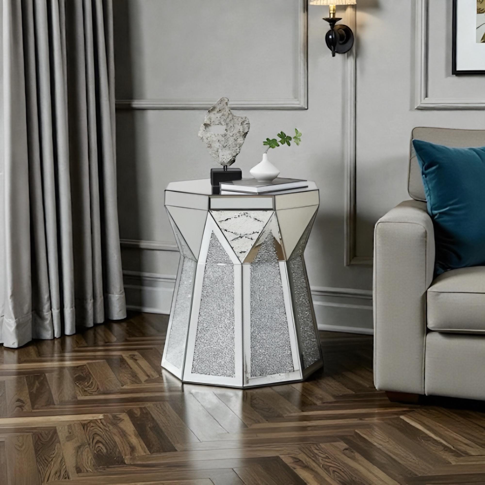 Riess-ambiente Couchtisch ABSTRACT LEAF 75cm Silber Produktbild-Vorschau 5