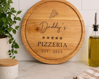 Personalised Engraved Wooden Pizza Board | Serving Board | Birthday | Housewarming | New Home | Fathers Day Gift