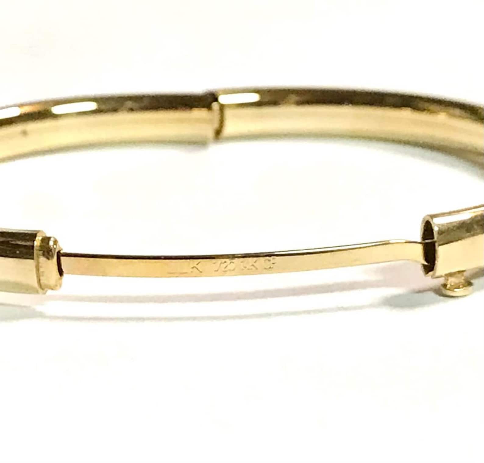 Vintage 14 KT Gold Filled Baby Bracelet Signed LLK Etsy