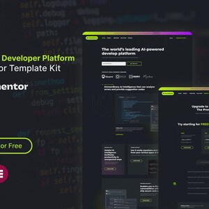 AI Software Developer Elementor Template Kit
