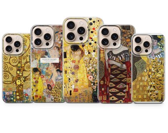 Custodia per telefono Gustav Klimt Fine Art Cover per iPhone 17, 16, 15, 14, 13, 12, 11, Pixel 10, 9, 8, 7, 6, Samsung S25, S24, S23, S22, S21, A15