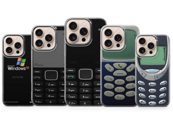 Custodia per telefono Nokia 3310 retrò, stile antico, per iPhone 17 Pro Max, 16e, 15, 14, 13 e Samsung S26 Ultra, S25 FE, A57, A56, Pixel 10, 9A