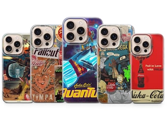 Custodia per telefono Nuka Cola Fallout Wasteland per iPhone 17 Pro Max, 16e, 15, 14, 13 e Samsung S26 Ultra, S25 FE, A57, A56, Pixel 10, 9A