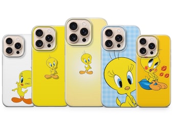 Tweety Bird-telefoonhoesje Canary Cover voor iPhone 17 Pro Max, 16e, 15, 14, 13 en Samsung S26 Ultra, S25 FE, A57, A56, Pixel 10, 9A