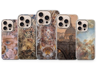 Custodia per telefono Renaissance Art Cover per iPhone 17 Pro Max, 16e, 15, 14, 13 e Samsung S26 Ultra, S25 FE, A57, A56, Pixel 10, 9A