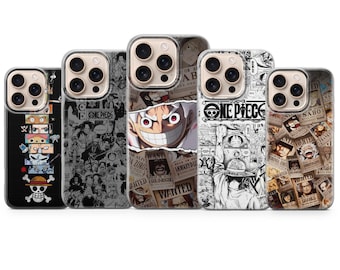 Custodia per telefono One Piece Anime Cover per iPhone 17 Pro Max, 16e, 15, 14, 13 e Samsung S26 Ultra, S25 FE, A57, A56, Pixel 10, 9A