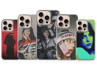 Custodia per telefono Billie Eilish Pop Star Album Cover per iPhone 17 Pro, 16E, 15, 14, 13, 12 Samsung S25, S24Fe, S23, A56, Pixel 10A, 9Pro XL, 8A