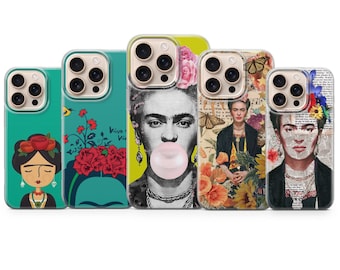 Custodia per telefono Frida Kahlo Boho Art Cover per iPhone 17 Pro Max, 16e, 15, 14, 13 e Samsung S26 Ultra, S25 FE, A57, A56, Pixel 10, 9A