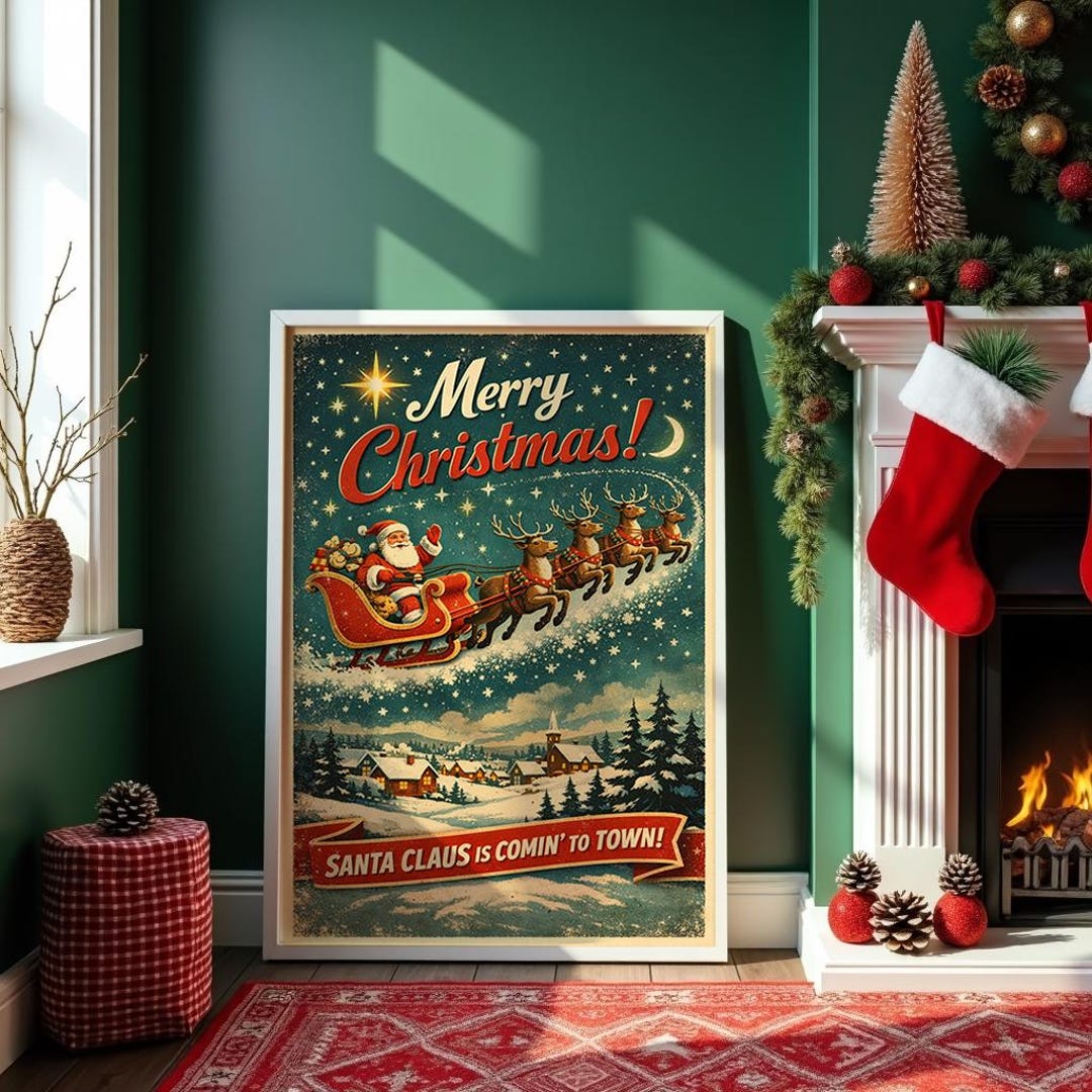 Vintage Santa Christmas Printable – Santa Claus is Comin’ to Town ...