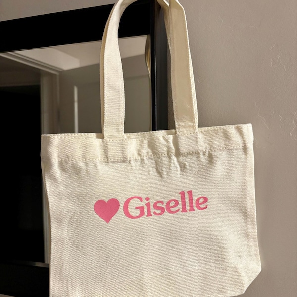 Natural Canvas Kids Tote Bag | Custom Name Toddler Bag, Personalized Gift