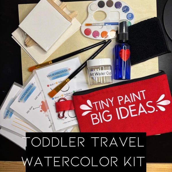 Toddler Compact Watercolor Kit – Washable Art Set (Ages 2.5–5) Screen-Free Gift