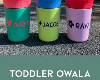 Personalized Owala Kids Tumbler | Custom Name + Icon | 12oz Stainless Steel | Birthday Gift for Kids