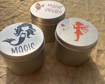 Homemade Playdough | Soft Scented Sensory Dough | Non-Toxic Bio-Glitter | Kids Sensory Play | Handmade | 8oz Pot