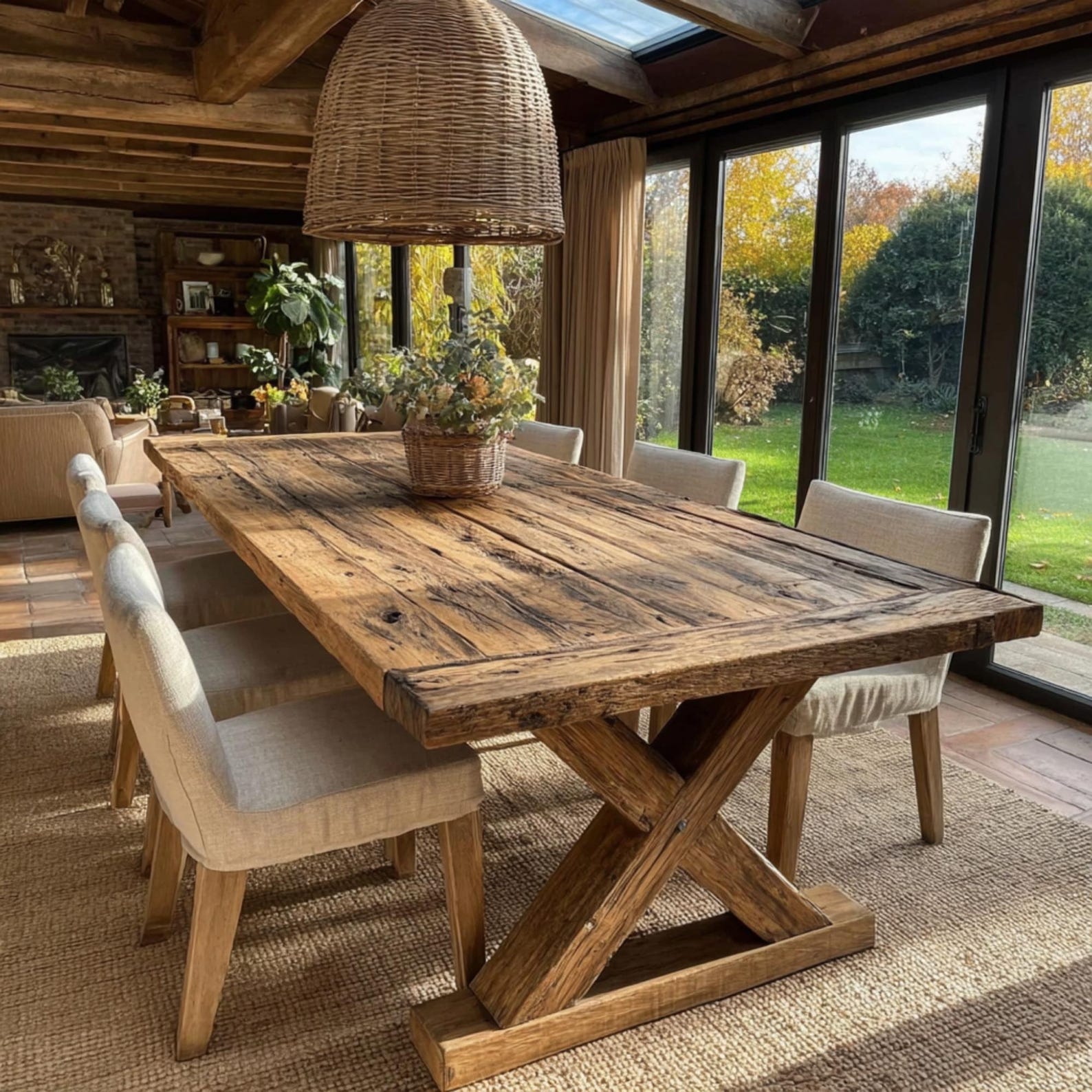 Custom Live Edge Walnut Dining Table, Solid Wood Rustic Kitchen Table ...