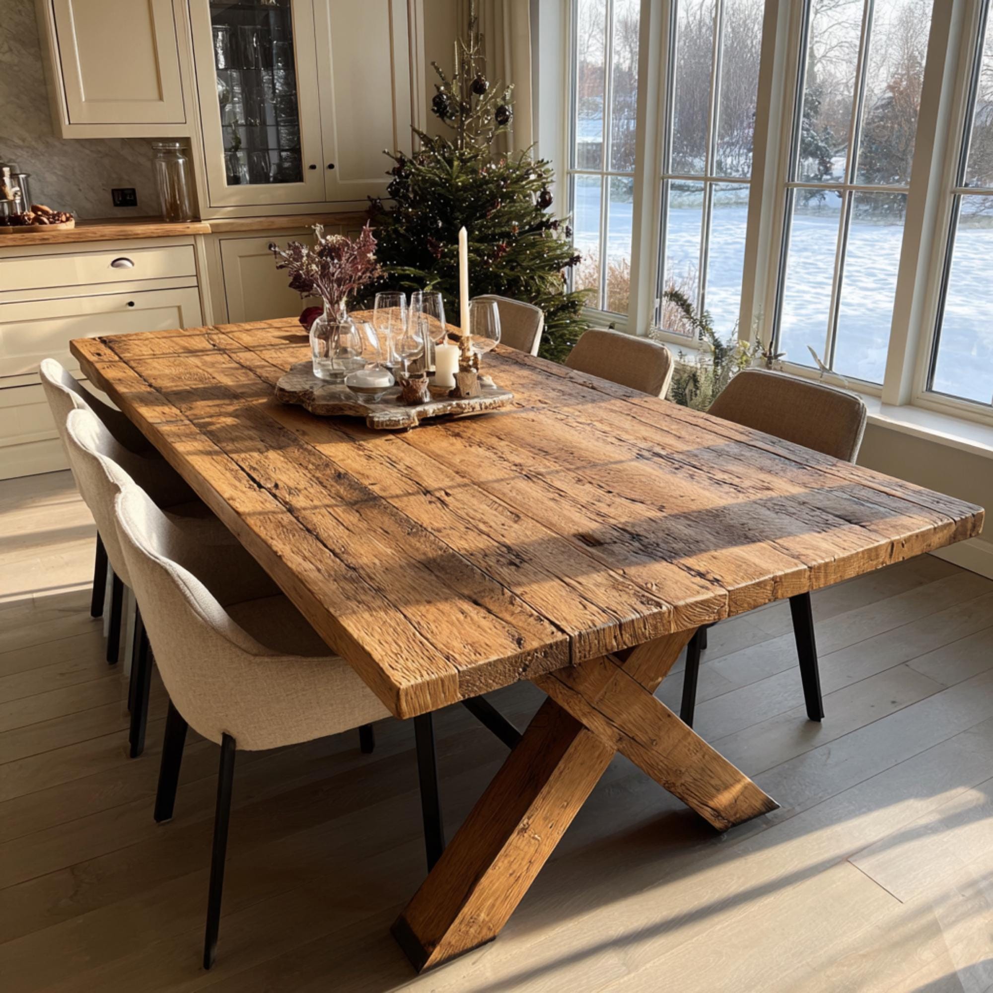 Custom Live Edge Walnut Dining Table, Solid Wood - Etsy