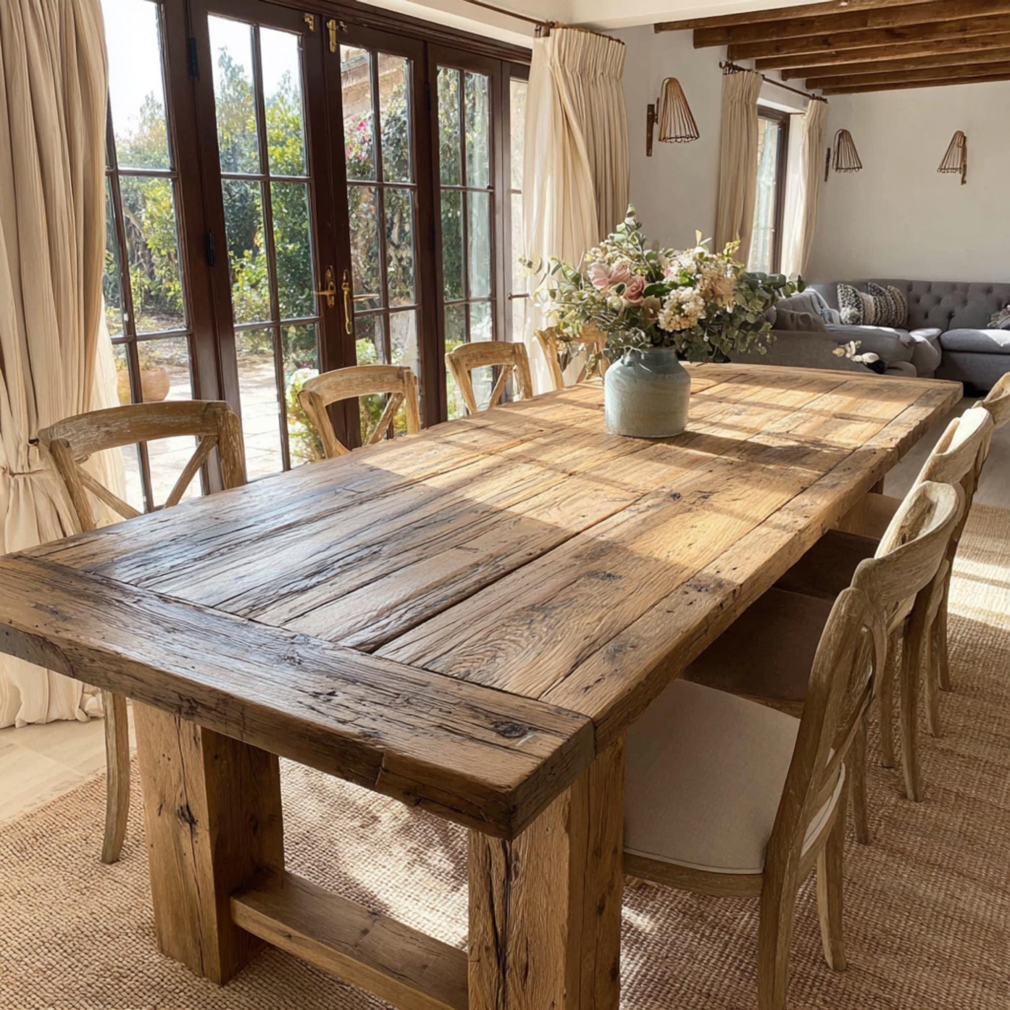 Custom Live Edge Walnut Dining Table, Solid Wood - Etsy