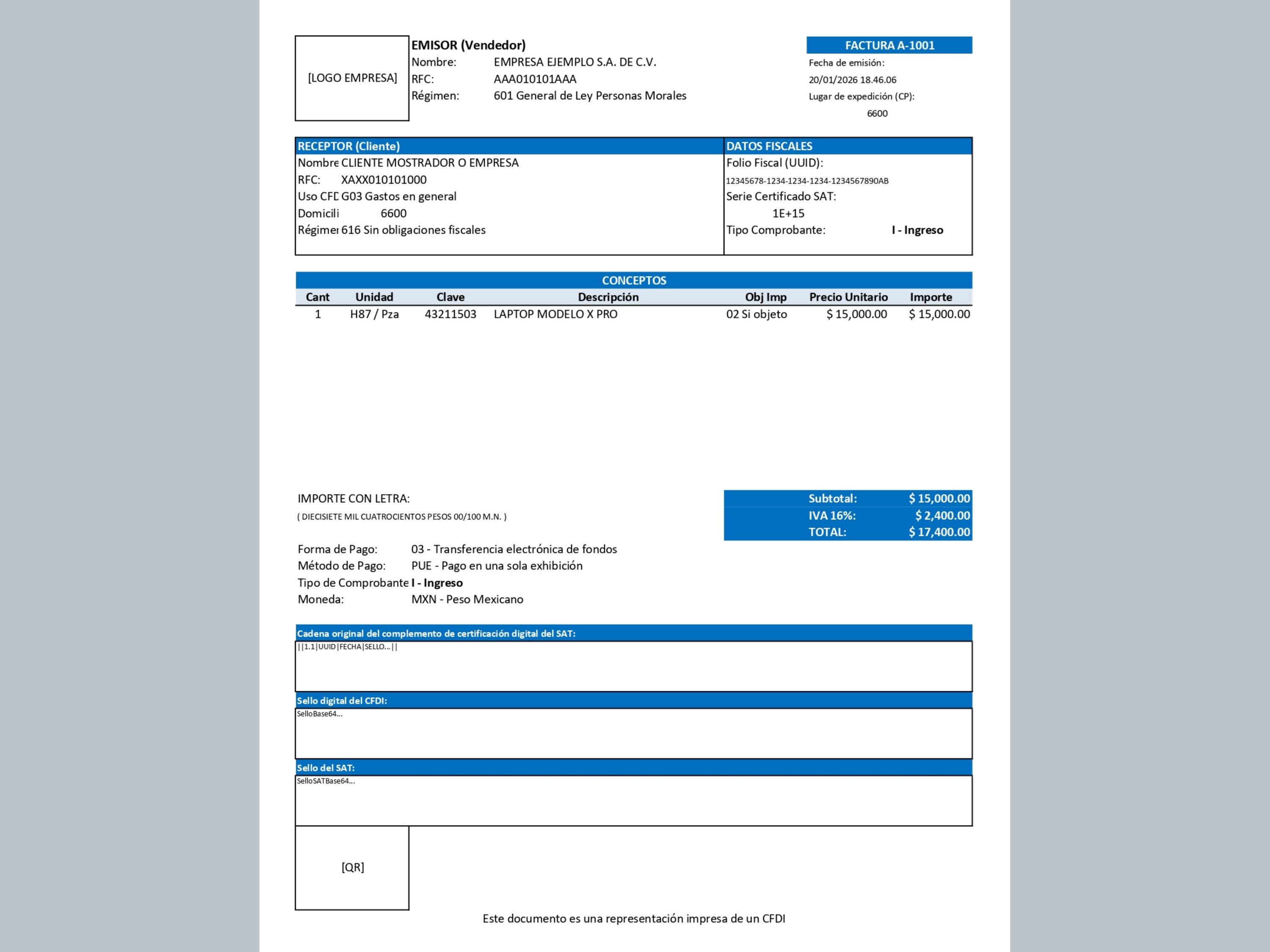 Mexican Example Invoice Editable Mexico Invoice Templates in Spanish | 7 Professional Mexican ...