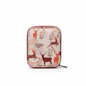 Deer Pattern Crochet Hook Case, Woodland Organizer Pouch