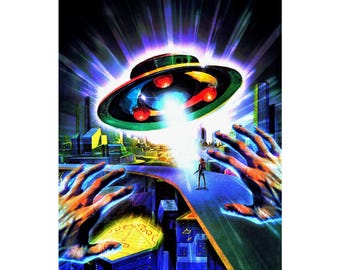 Lucid Dreaming Matte Poster | SciFi Retro UFO Artwork