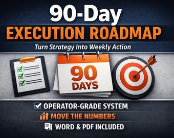 Stappenplan voor uitvoering 90 dagen | Business Execution-systeem op operatorniveau | Bewerkbaar Word + pdf