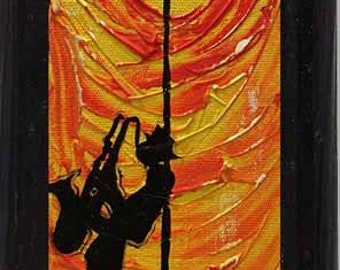 Todo ese jazz n.º 4095 Collage sobre madera