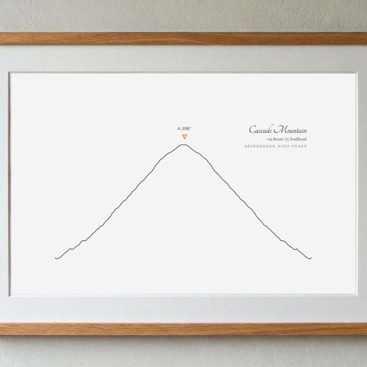 Cascade Mountain Elevation Print | Adirondack 46er Hiking Gift - Etsy
