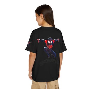 Miles Morales Spider-Man graphic T-Shirt | Kids superhero tee image 2