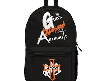 God's Authority Backpack | Christian Cross Graphic, Faith Statement