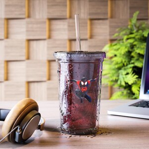 Spider-Man Miles Morales Acrylic Cup | Spider-Man Logo Tumbler image 2