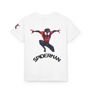 Miles Morales Spider-Man graphic T-Shirt | Kids superhero tee image 3