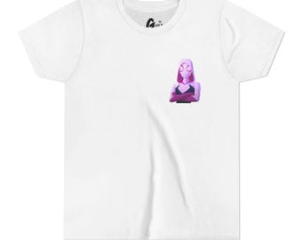 Rosa Spinnen-Mädchen-Jugend-T-Stück | Geometrisches Spinnen-Vers Design