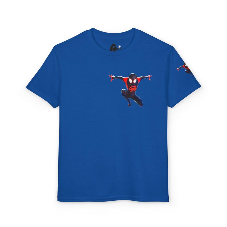 Miles Morales Spider-Man graphic T-Shirt | Kids superhero tee image 7